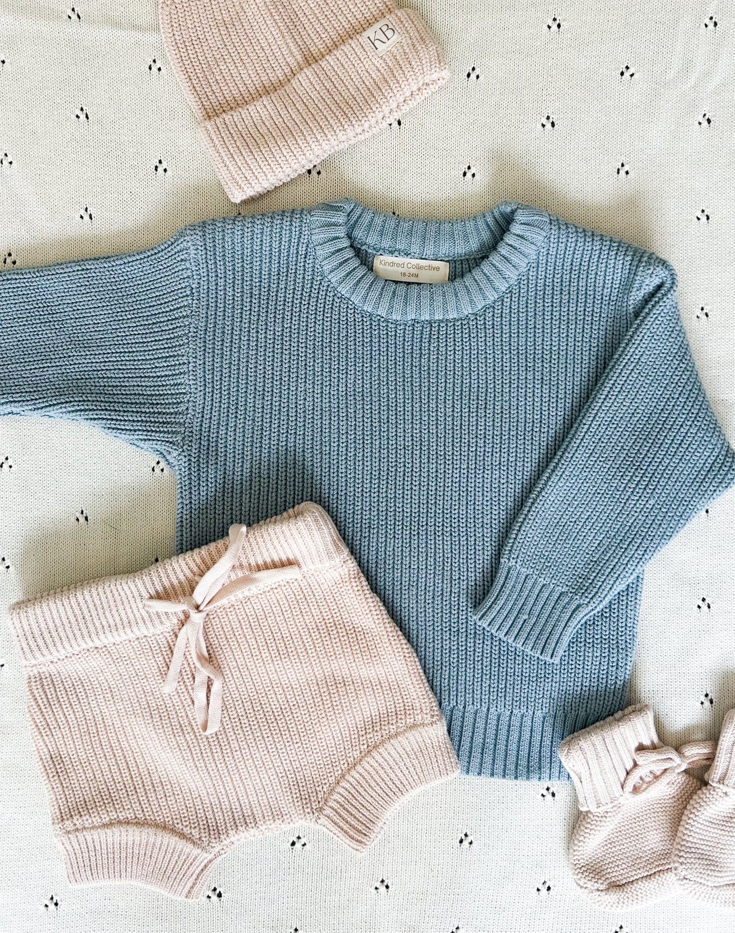 Knit Jumper - Dusty Blue