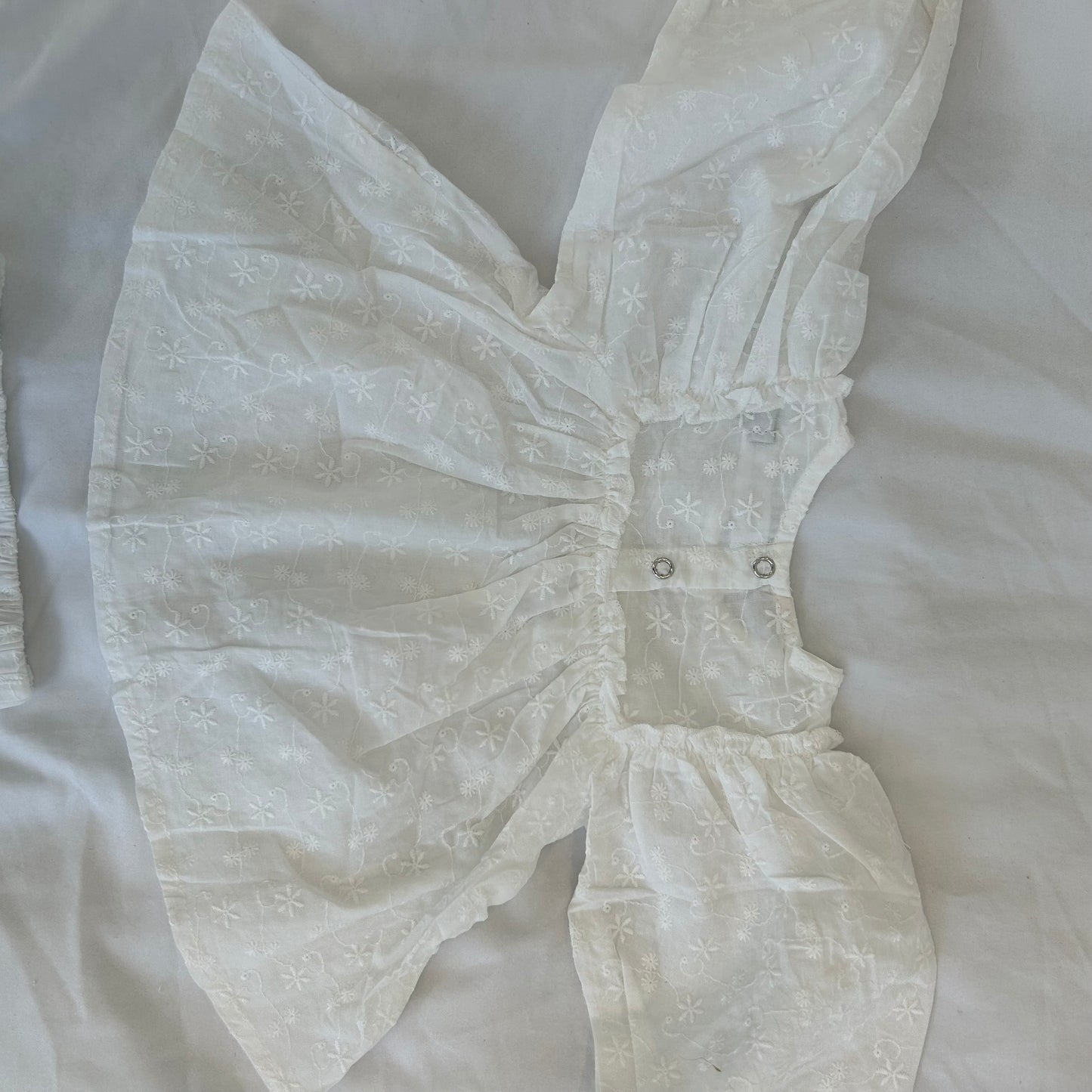 Lola Puff Sleeve Top and Bloomers - White