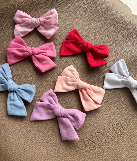 Linen Bow Hairclip
