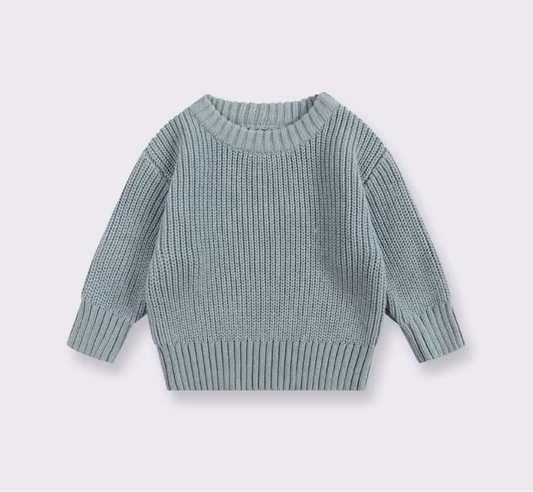 Knit Jumper - Dusty Blue