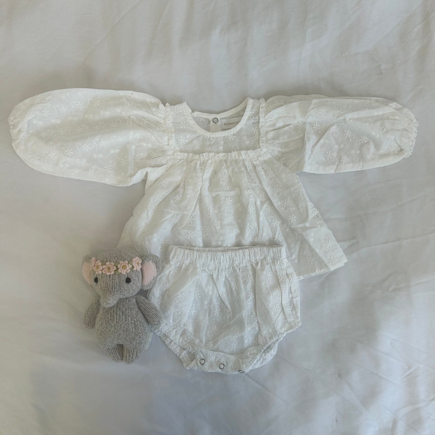 Lola Puff Sleeve Top and Bloomers - White