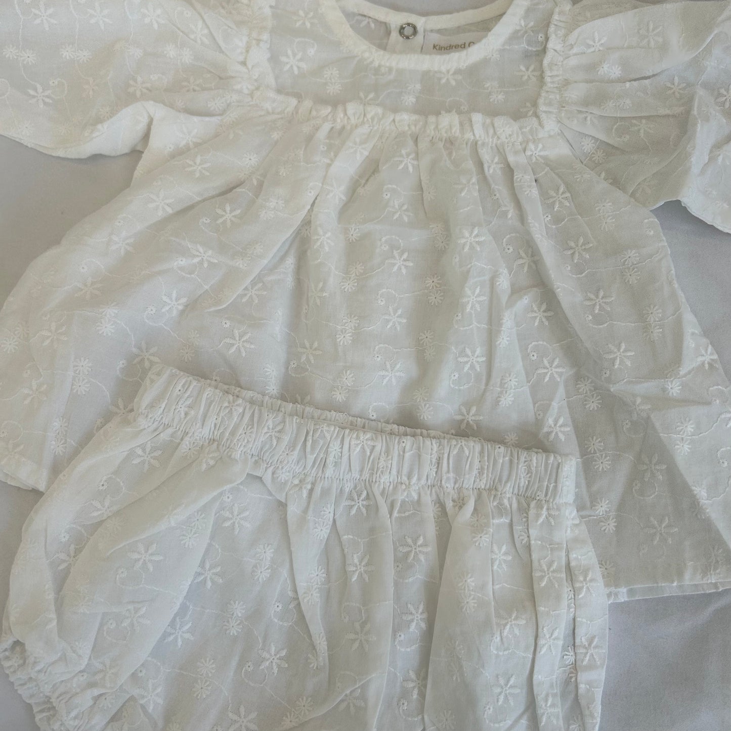 Lola Puff Sleeve Top and Bloomers - White