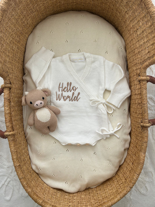 ‘Hello World’ Tie Romper